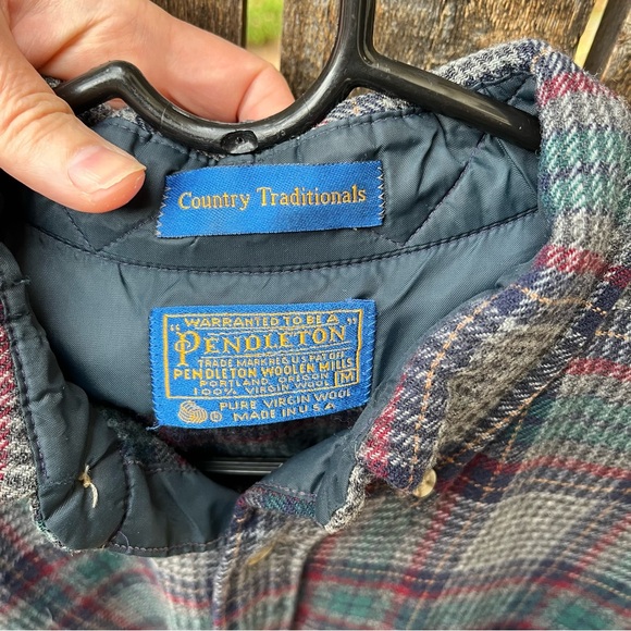 Pendleton Vintage Men’s Country Traditionals 100% Virgin Wool Plaid Shirt Sz M - Picture 3 of 8